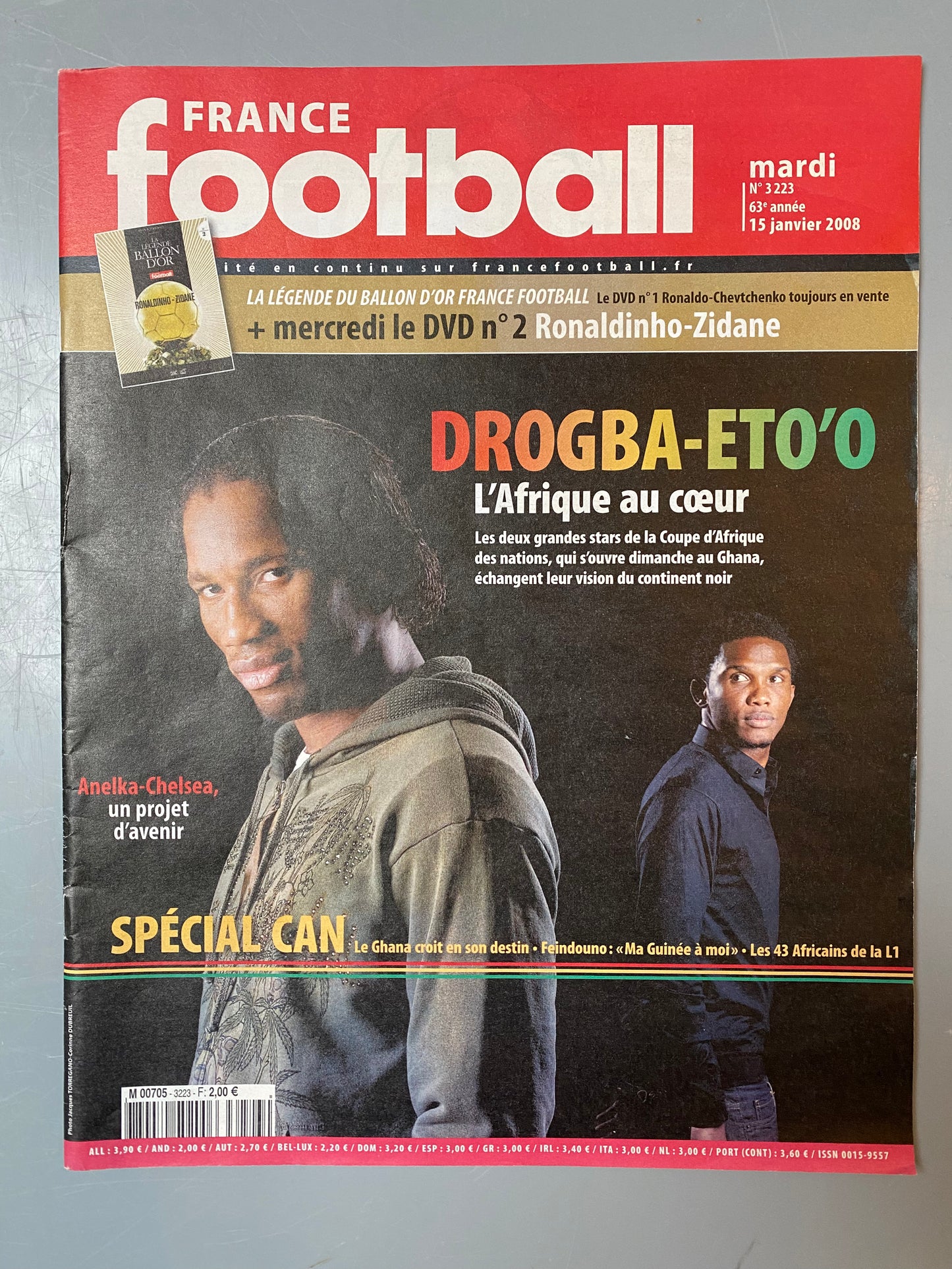 Magazine France Football N°3223 - 15 janvier 2008 - Drogba-Eto'o