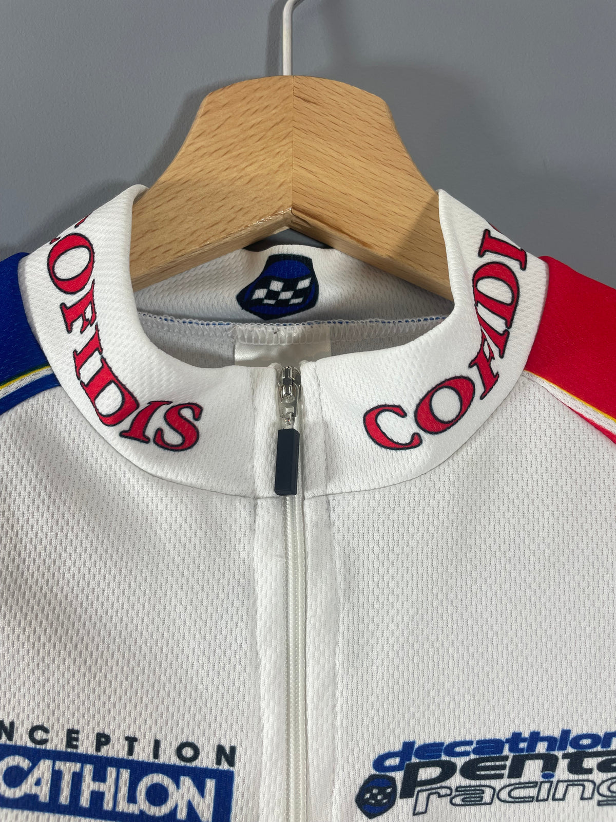 Maillot vélo vintage Team Cofidis Decathlon conception