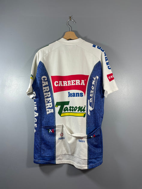 Maillot Cycliste Vintage Nalini Carrera Jeans Tassoni – Manches Courtes, Taille 1