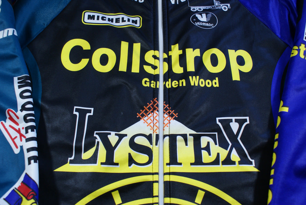 Veste cyclisme vintage Vermarc Collstrop Michelin Lystex