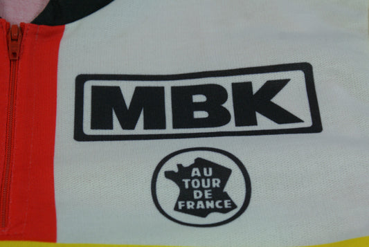 Maillot vélo vintage MBK UV Fourmies Prissette cycles La Poste