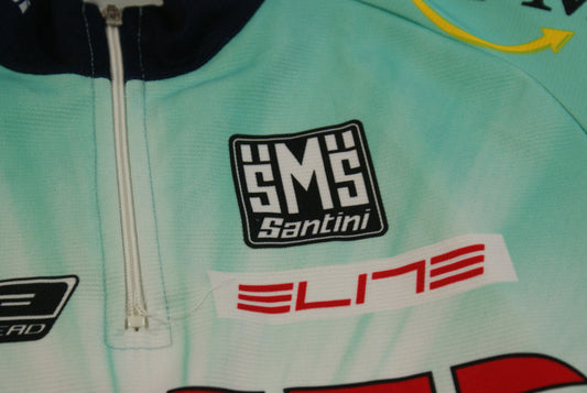 Maillot vélo rétro Santini Gewiss Bianchi Elite FSA GTM
