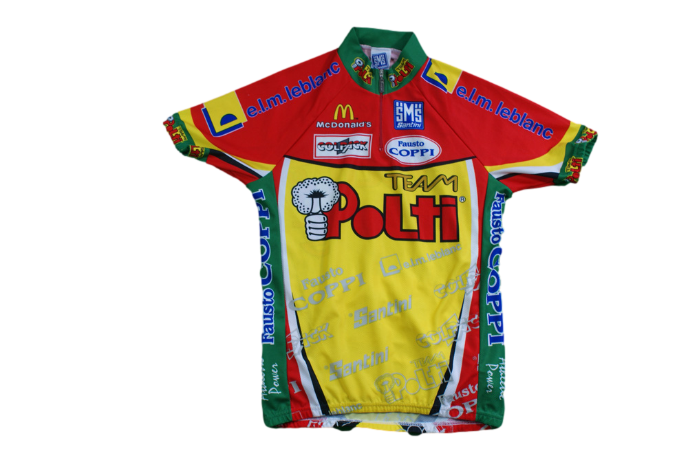 Maillot cyclisme vintage Santini Polti McDonald's