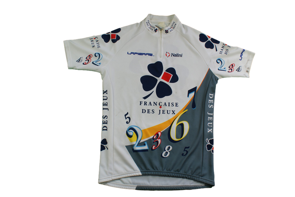 Maillot Cyclisme Vintage Nalini équipe Française Des Jeux Lapierre - Taille M