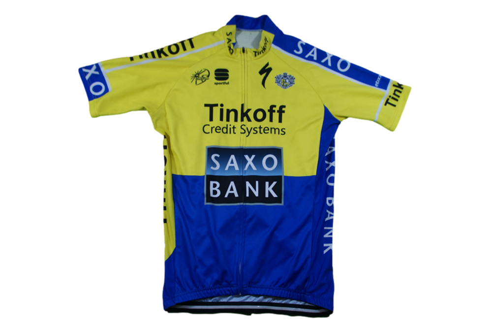 Maillot vélo vintage Saxo Bank Sportful UCI