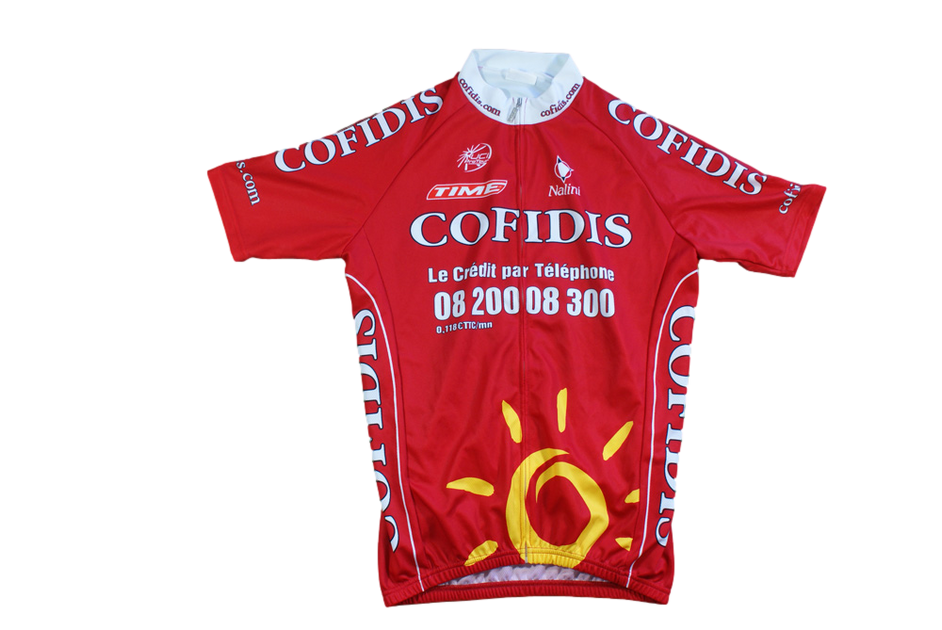 Maillot Cyclisme Vintage Nalini Cofidis UCI | Taille L | Manches Courtes | Occasion