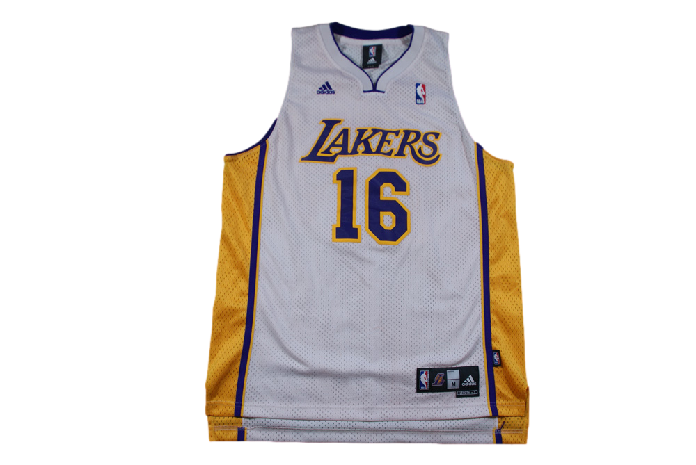 Maillot basket rétro Lakers Los Angeles N°16 Gasol NBA