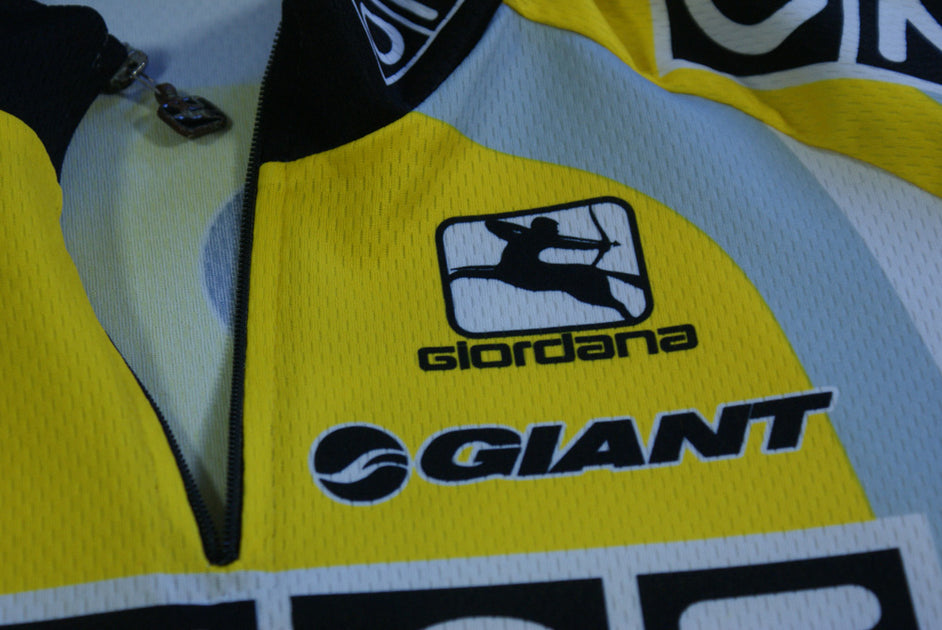 Maillot Cycliste Vintage ONCE Giant Giordana Jaune - Taille L - 50