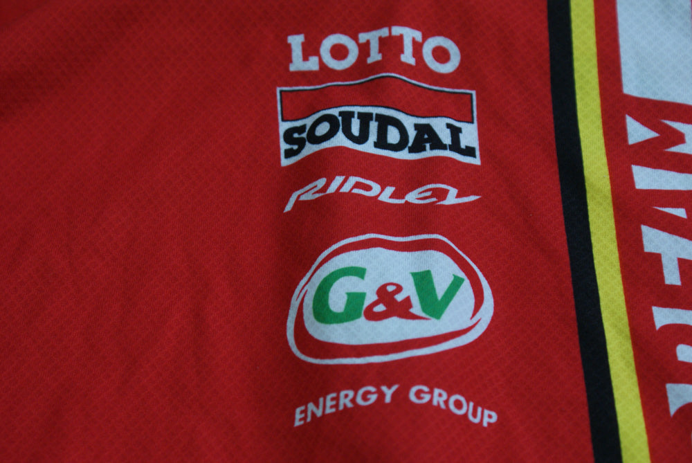 Maillot vélo vintage Vermarc Lotto UCI Gaerne Ridley