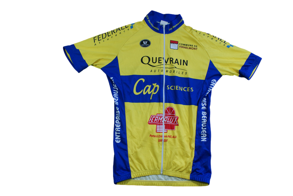 Maillot vélo rétro Fernelmont Quevrain Vermarc