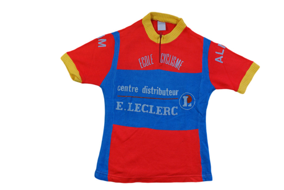 VINTAGE Maillot cycliste St NICOLAS Cycles DURAND LECLERC U.S.G NORET shirt S