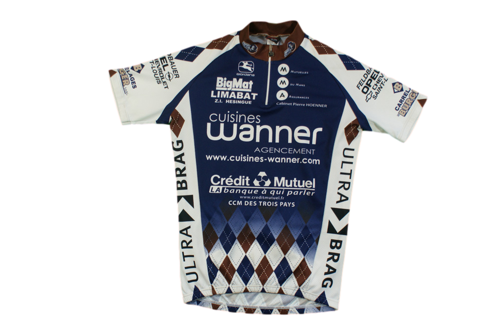 Maillot vélo vintage Giordana Bigmat MMA Wanner Crédit Mutuel
