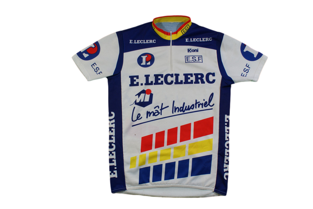 Maillot cyclisme rétro E.Leclecr Koni ESF