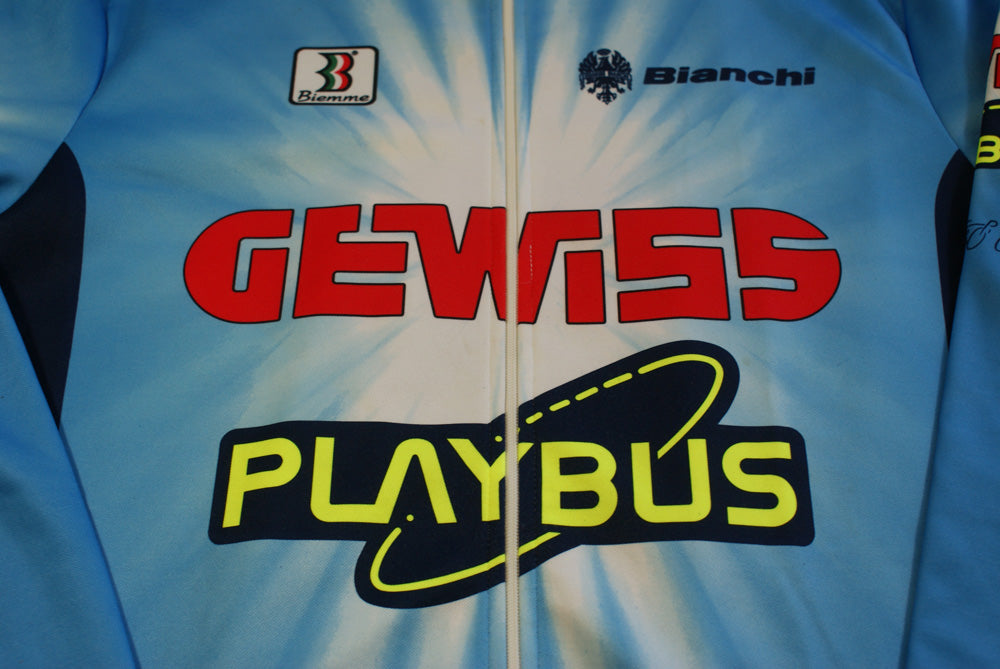 Veste cyclisme vintage Biemme Playbus Gewiss Bianchi