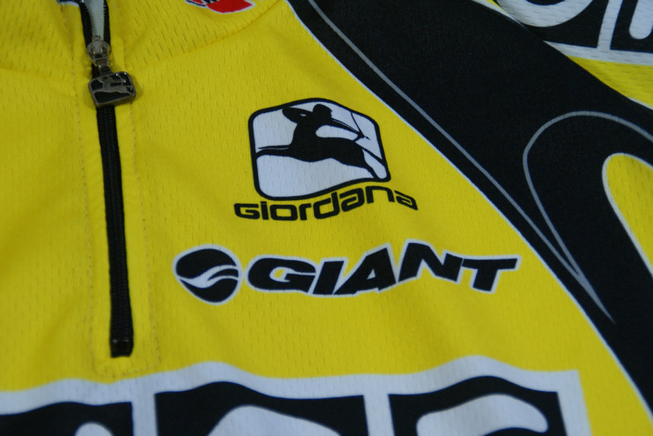 Maillot Cycliste Vintage ONCE – Giordana Giant, Jaune 2003, Taille XXL, Homme