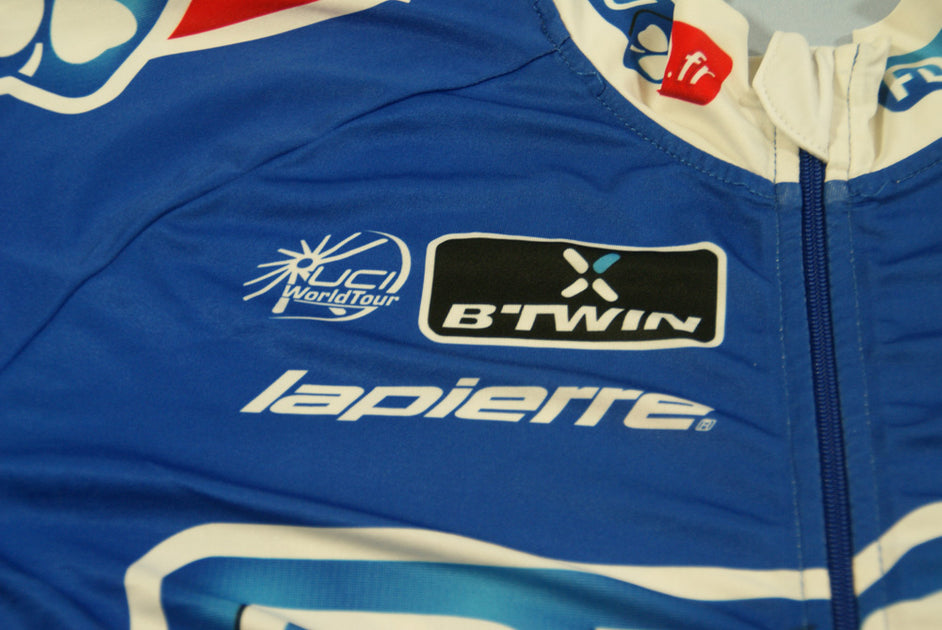 Maillot vélo rétro b'Twin Française des jeux UCI Lapierre Le bleuet de – The Sport Nuggets
