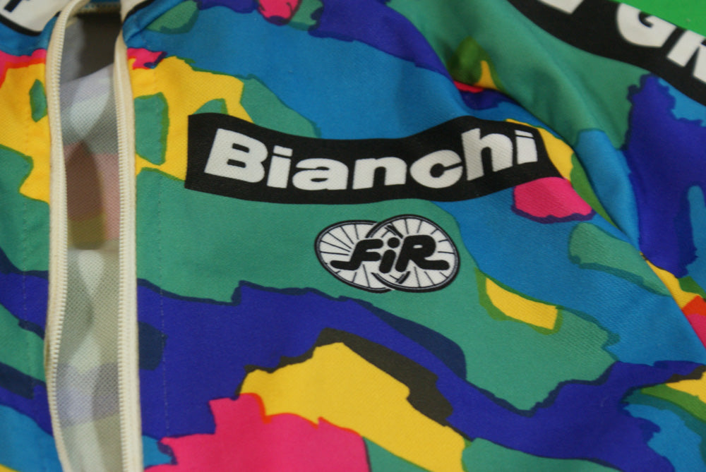 Veste vélo rétro Biemme Le groupement Bianchi