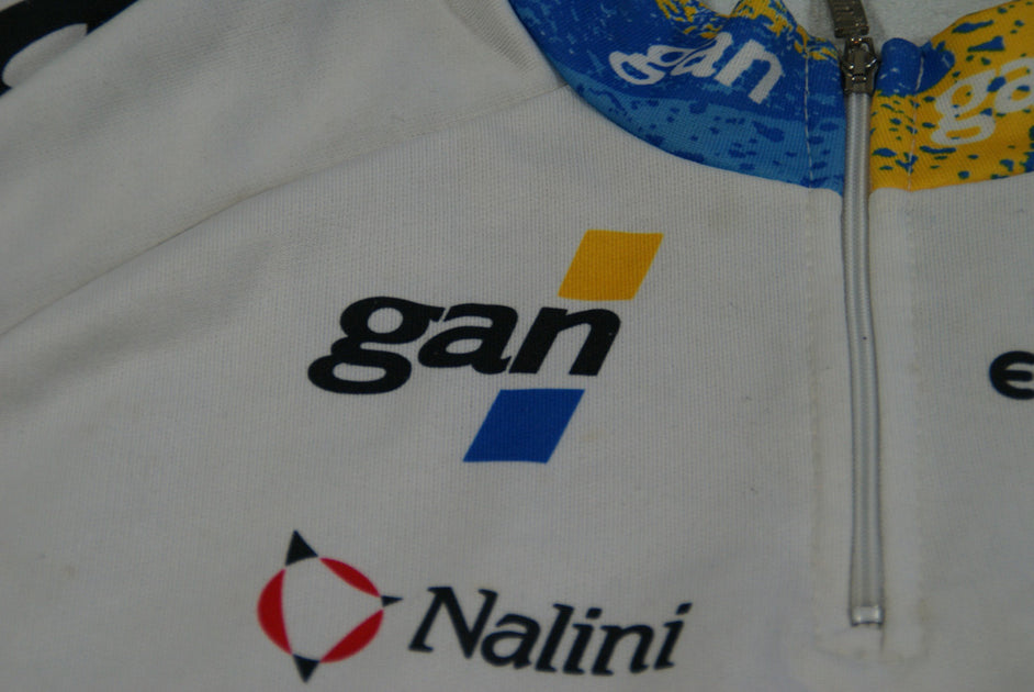 Maillot Cyclisme Vintage Nalini Gan Eddy Merckx – Taille S – Manches Courtes – Multicolore