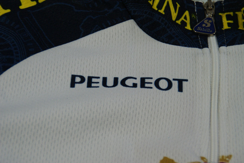 Maillot vélo rétro Festina Peugeot Sibille – The Sport Nuggets Maillot vélo rétro Festina Peugeot Sibille – The Sport Nuggets