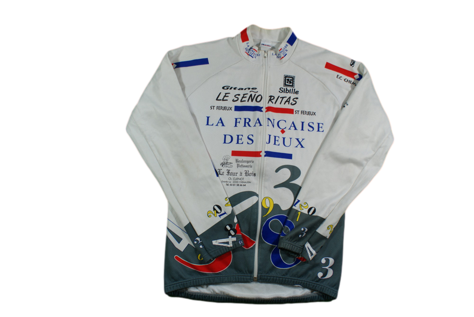 Maillot Cyclisme Vintage Sibille Gitane - Française Des Jeux - Taille L Manches Courtes