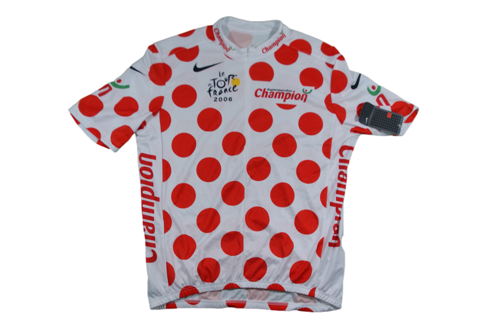 Maillot à pois vélo vintage Tour de France 2006 Nike Champion