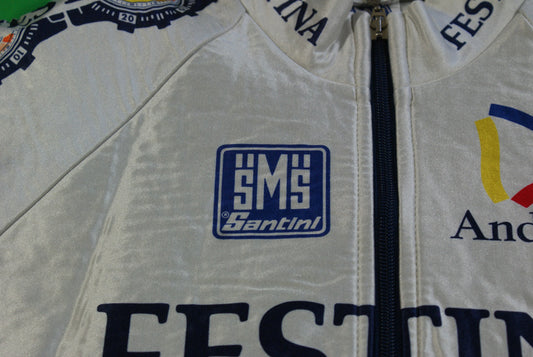 Veste cyclisme vintage Santini Andorra Festina