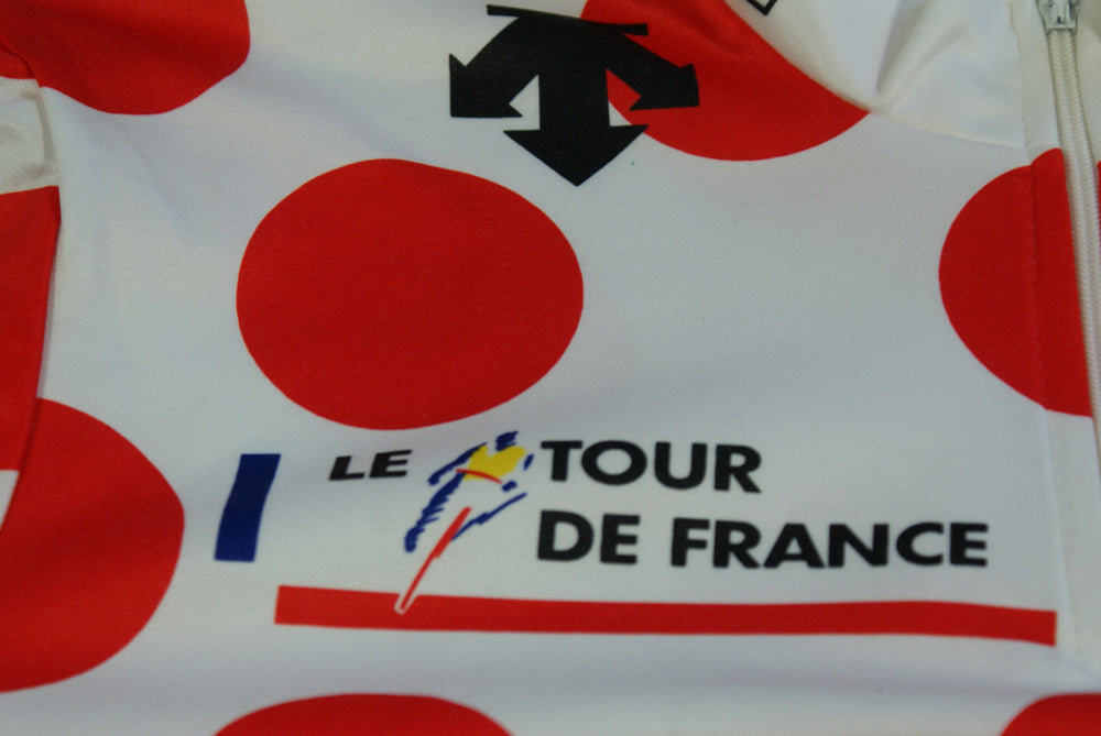 Maillot cyclisme vintage Champion Tour de France maillot à pois Descente