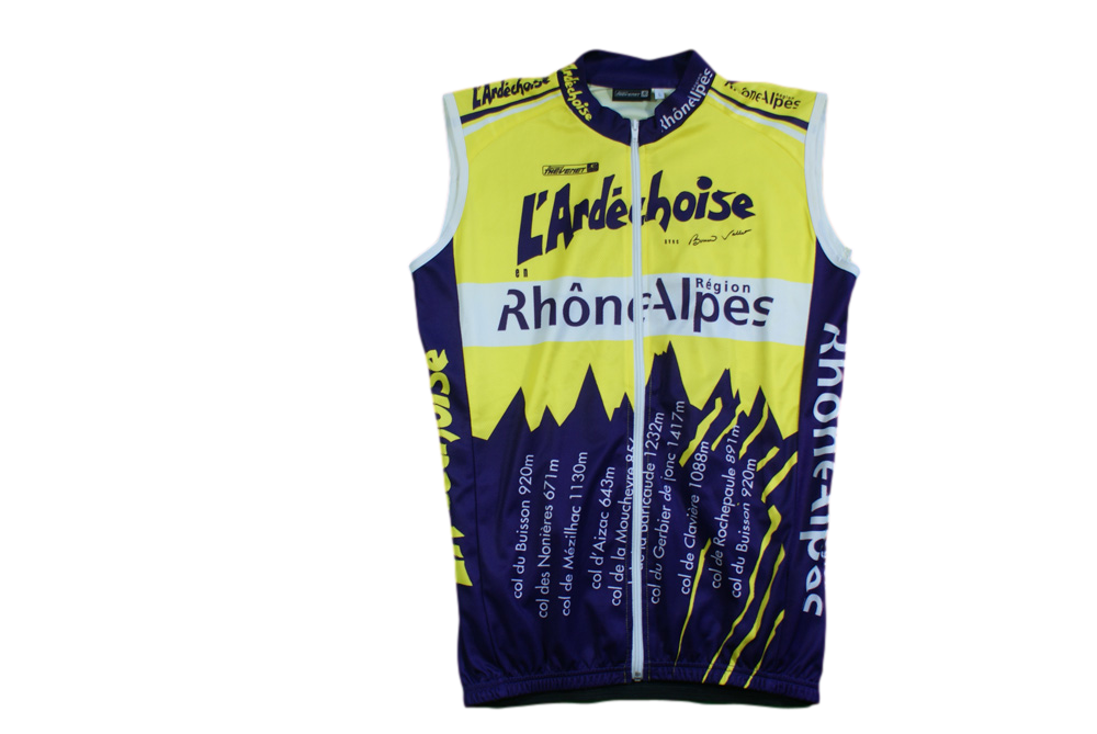 Maillot vélo rétro sans manches L'Ardéchoise