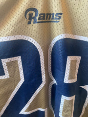 Maillot NFL vintage Rams de Saint-Louis Los Angeles #28 Faulk