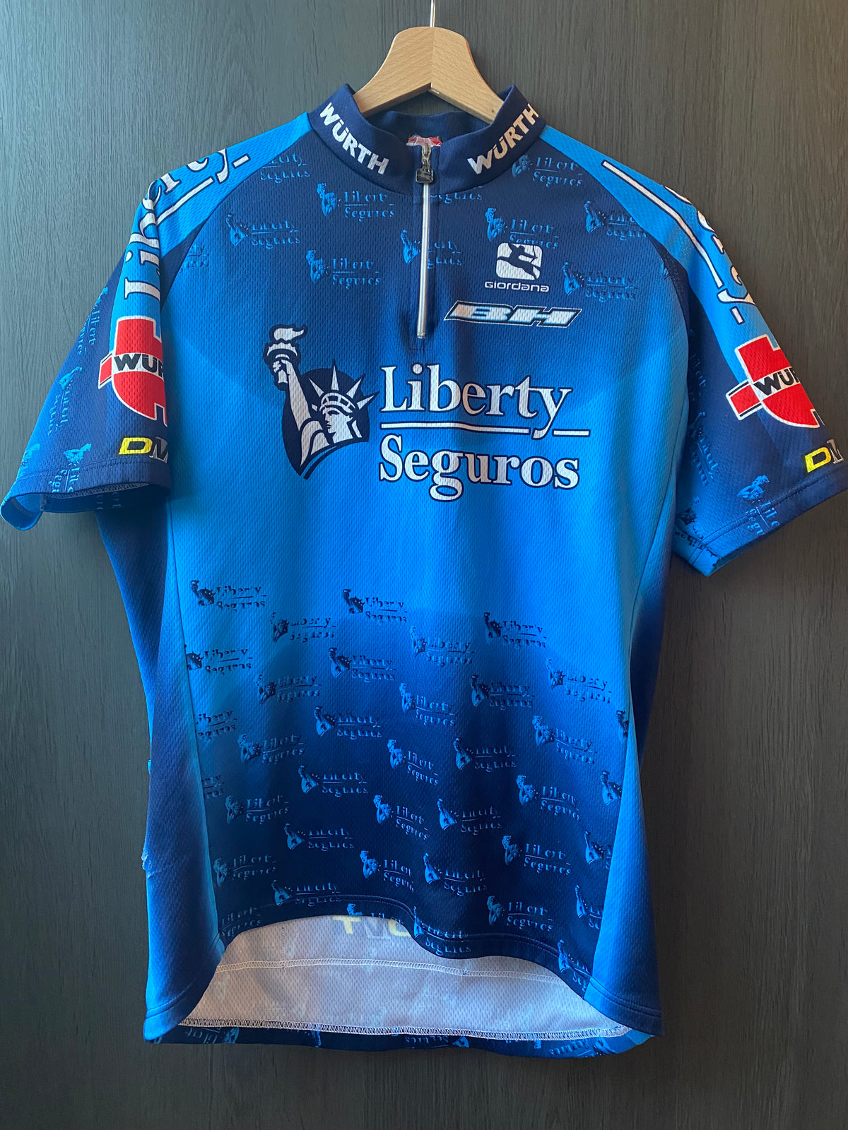 Maillot vélo vintage Giordana Liberty Seguros Wurth