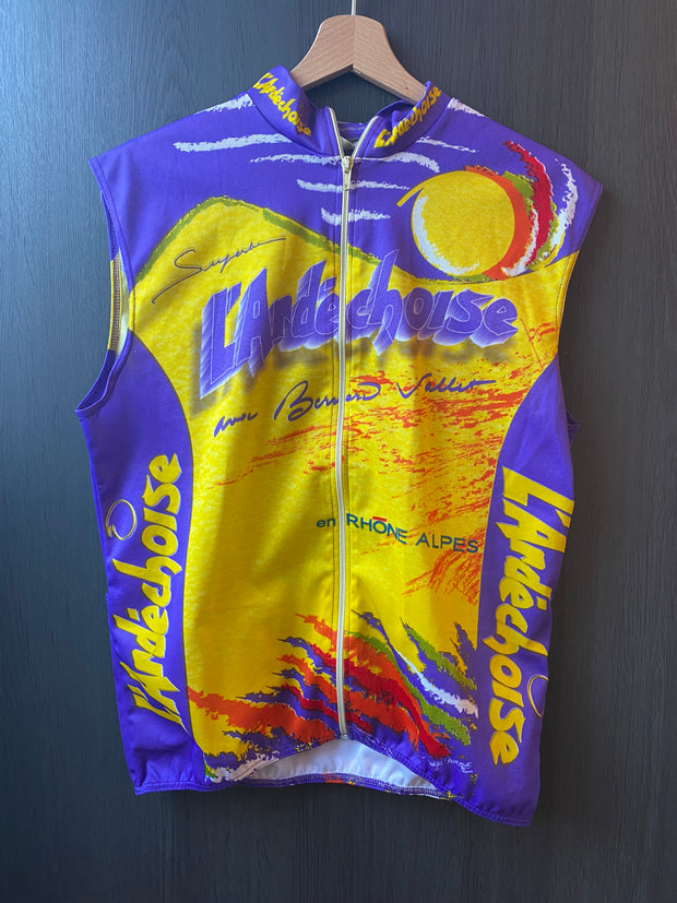 Maillot vélo vintage sans manches L'Ardéchoise