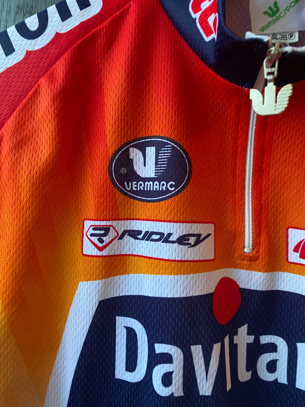 Maillot vélo vintage Vermarc Lotto Davitamon UCI