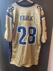 Maillot NFL vintage Rams de Saint-Louis Los Angeles #28 Faulk