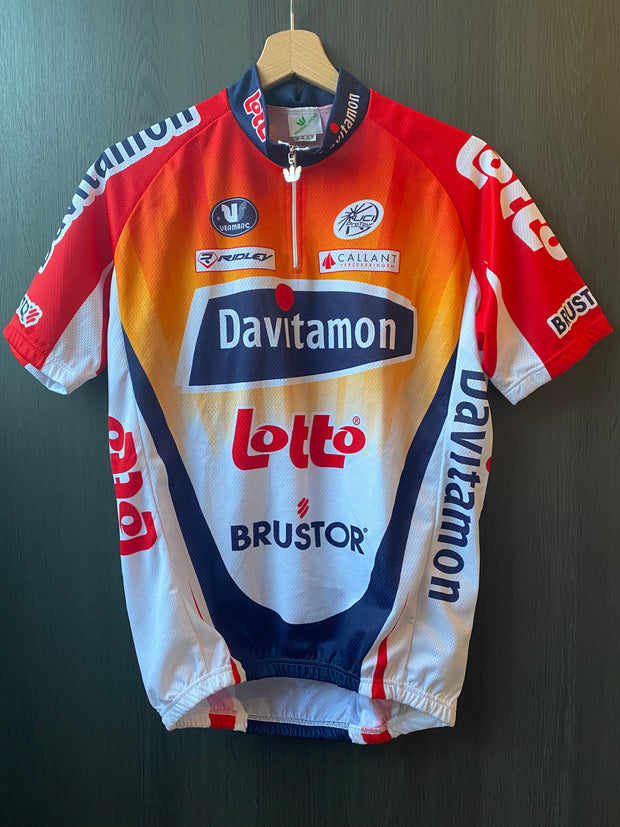 Maillot vélo vintage Vermarc Lotto Davitamon UCI