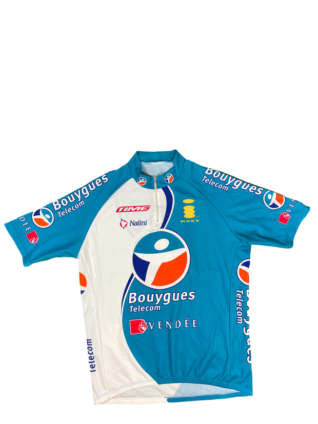 Maillot vélo cyclisme vintage Bouygues Telecom Time Nalini