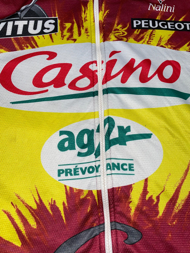 Veste vélo cyclisme vintage Casino AG2R Vitus Peugeot Nalini