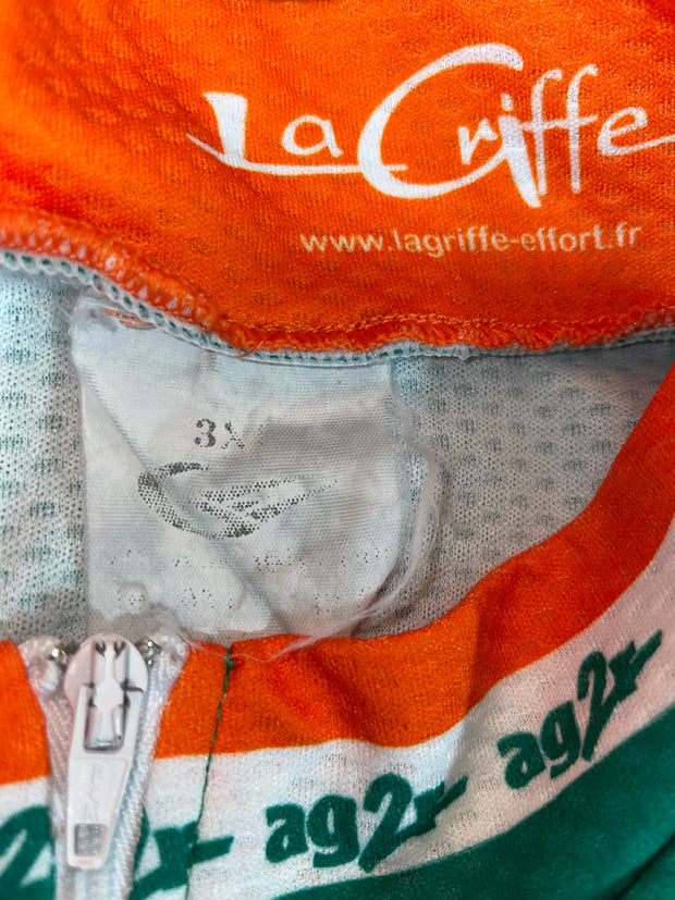 Maillot vélo cyclisme vintage AG2R leclerc Vitry Frignicourt La Griffe