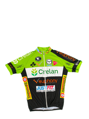 Maillot vélo cyclisme vintage Crelan Euphony Justfit vermarc