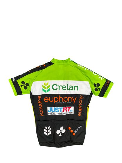 Maillot vélo cyclisme vintage Crelan Euphony Justfit vermarc