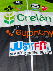 Maillot vélo cyclisme vintage Crelan Euphony Justfit vermarc