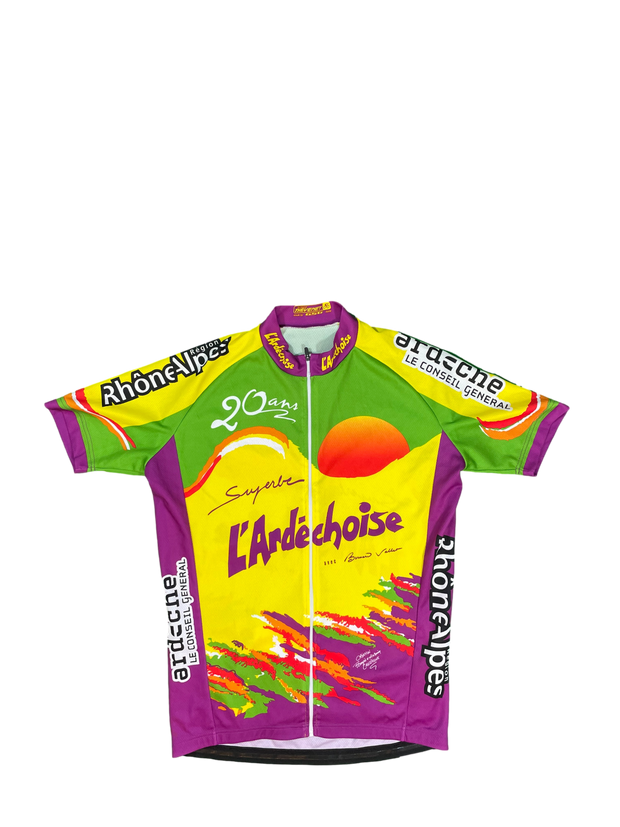 Maillot vélo cyclisme vintage l'Ardéchoise Bernard Thevenet