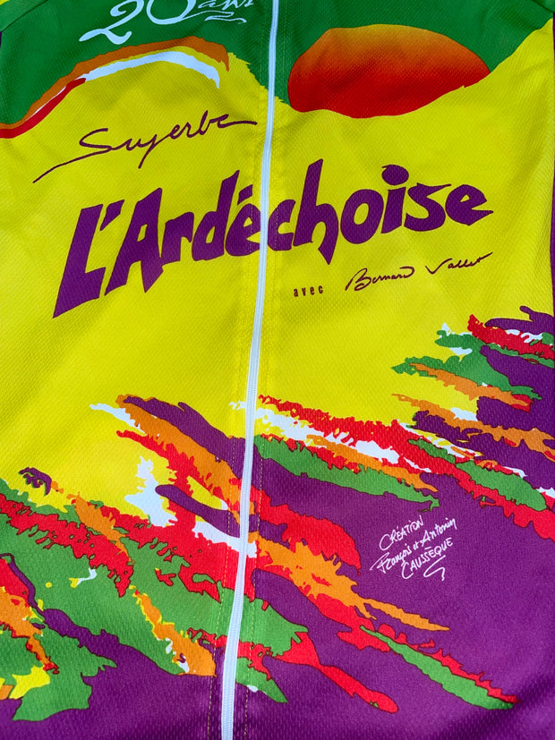Maillot vélo cyclisme vintage l'Ardéchoise Bernard Thevenet