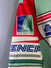 Maillot vélo vintage au tour de France SNCF Crédit Lyonnais Conseil général