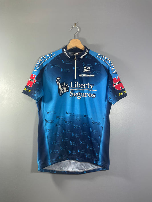 Maillot vélo vintage Giordana Liberty Seguros Wurth DMT BH
