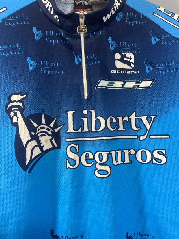 Maillot vélo vintage Giordana Liberty Seguros Wurth DMT BH