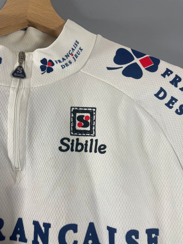 Maillot vélo vintage FDJ Sibille Française des jeux