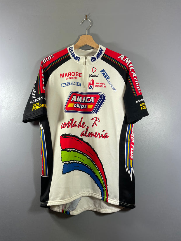 Maillot vélo vintage Nalini Fair Amica Chips Marobe costa de almeria