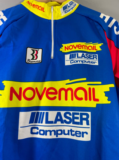 Maillot vélo vintage Novemail Biemme Laser computer Histor