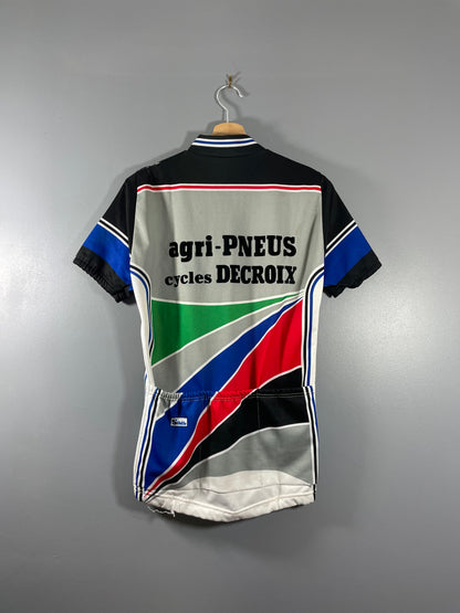 Maillot vélo vintage Sibille Agri-Pneus cycles Decroix