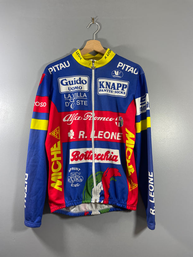 Maillot vélo vintage Alfa Romeo Pitau Guido Knapp Bottecchia Vermarc R.Leone